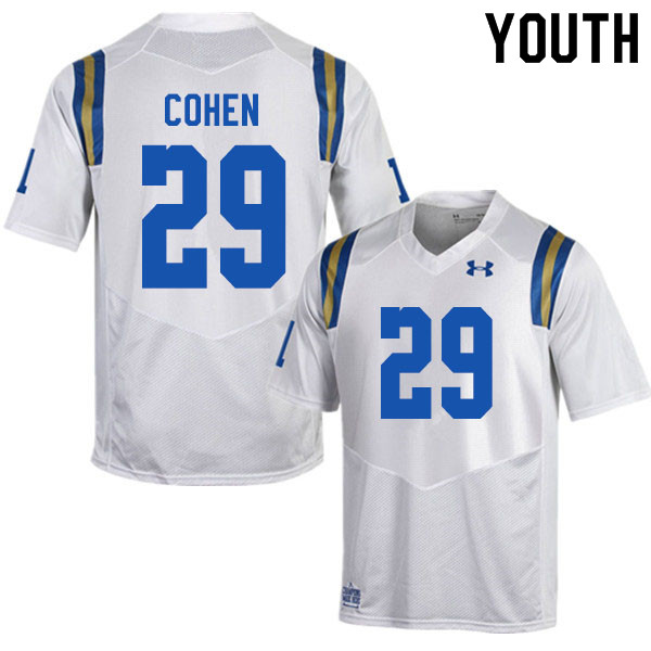 Youth #29 Adam Cohen UCLA Bruins College Football Jerseys Sale-White - Click Image to Close